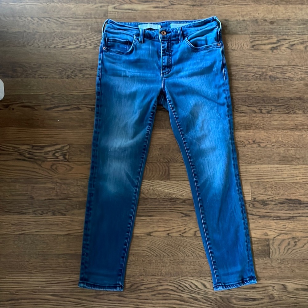 Pilcro and the Letterpress High-Rise Blue Jeans